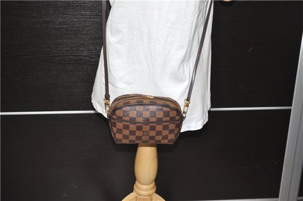 Auth Louis Vuitton Damier Pochette Ipanema Shoulder Cross Bag N51296 LV 2122D