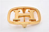 Authentic HERMES Vintage Buckle for Leather Belt H Logo Gold 2122G