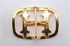 Authentic HERMES Vintage Buckle for Leather Belt H Logo Gold 2122G