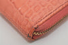 Authentic COACH Vintage Round Zip Long Wallet Purse Enamel Pink 2122I