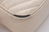 Authentic GUCCI GG Marmont Chain Shoulder Cross Body Bag Leather White 2123I