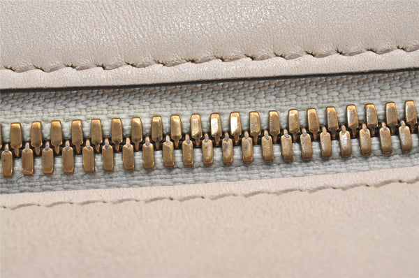 Authentic GUCCI GG Marmont Chain Shoulder Cross Body Bag Leather White 2123I