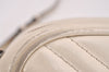 Authentic GUCCI GG Marmont Chain Shoulder Cross Body Bag Leather White 2123I