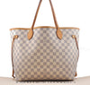 Authentic Louis Vuitton Damier Azur Neverfull MM Tote Bag N51107 LV 2124D