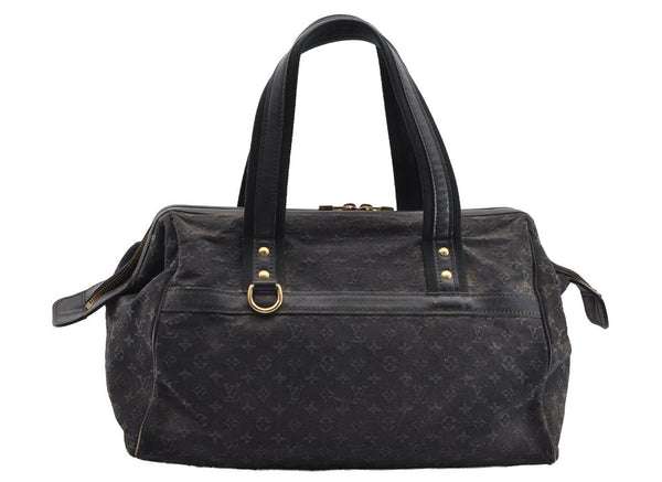 Authentic Louis Vuitton Monogram Mini Josephine GM Hand Bag Navy M92411 LV 2124I