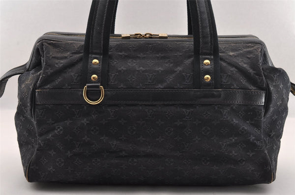 Authentic Louis Vuitton Monogram Mini Josephine GM Hand Bag Navy M92411 LV 2124I