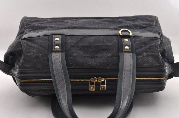 Authentic Louis Vuitton Monogram Mini Josephine GM Hand Bag Navy M92411 LV 2124I