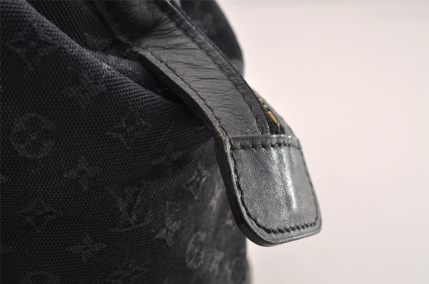 Authentic Louis Vuitton Monogram Mini Josephine GM Hand Bag Navy M92411 LV 2124I