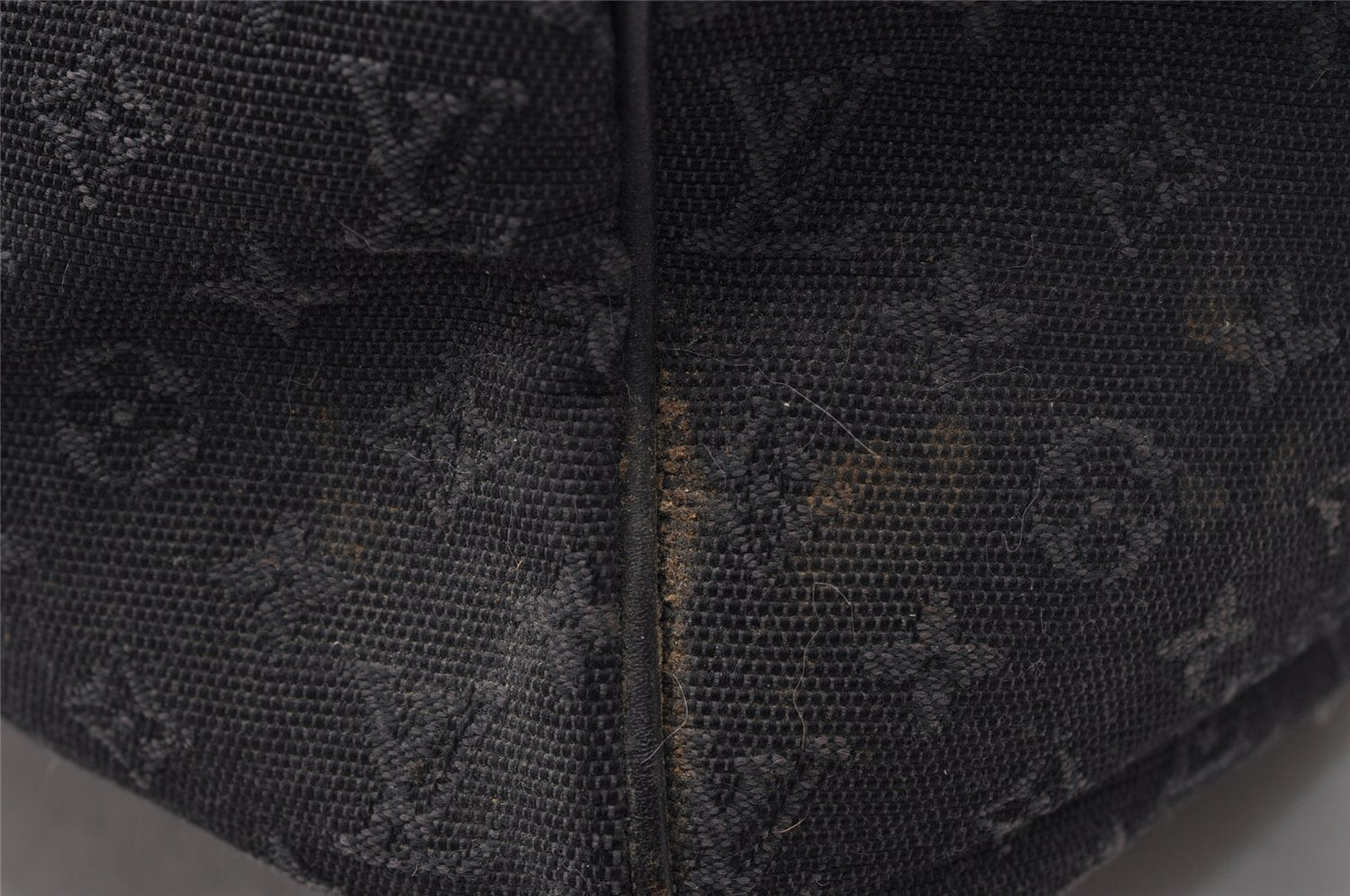 Authentic Louis Vuitton Monogram Mini Josephine GM Hand Bag Navy M92411 LV 2124I