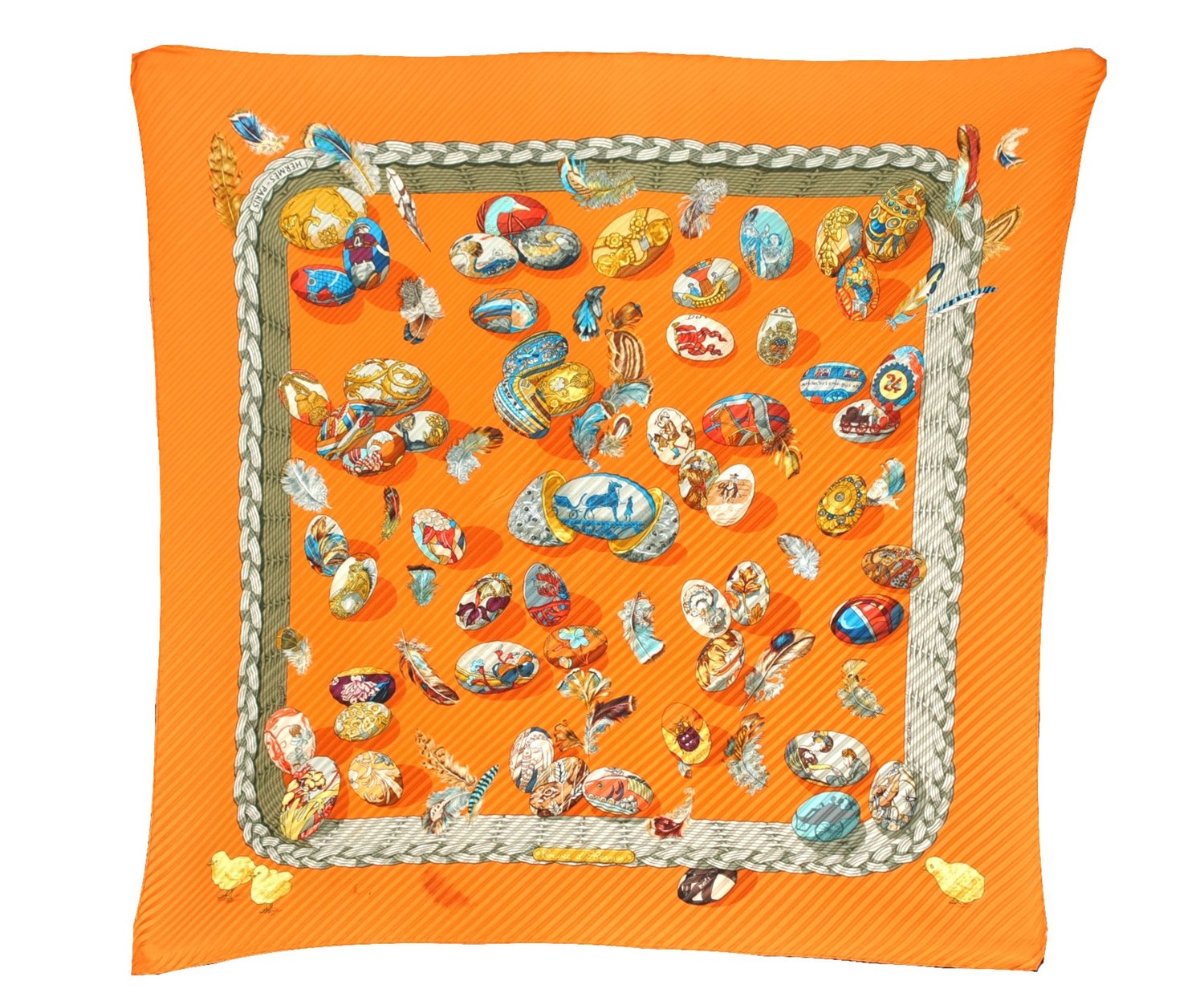 Authentic HERMES Pleats Scarf 