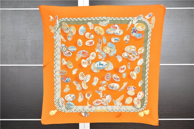 Authentic HERMES Pleats Scarf 