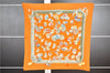 Authentic HERMES Pleats Scarf "Couvee d’Hermes" Silk Orange Box 2125G