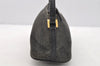 Authentic GUCCI Vintage Hand Bag Pouch Purse GG Canvas Leather 07198 Black 2126I