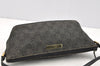 Authentic GUCCI Vintage Hand Bag Pouch Purse GG Canvas Leather 07198 Black 2126I