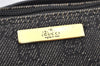 Authentic GUCCI Vintage Hand Bag Pouch Purse GG Canvas Leather 07198 Black 2126I