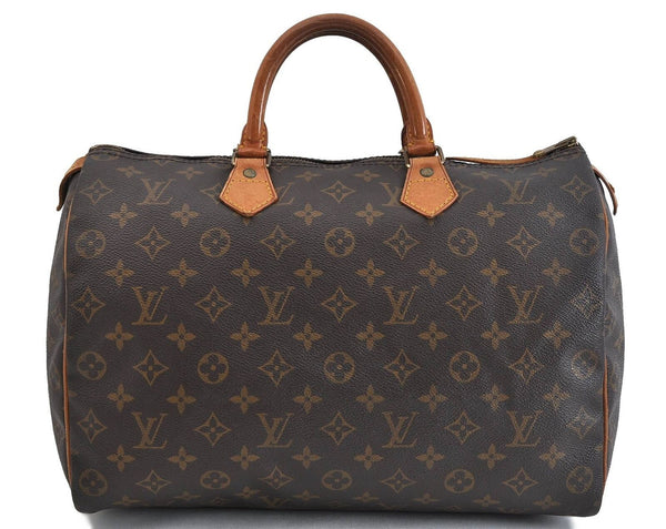 Authentic LOUIS VUITTON Monogram Speedy 35 Hand Bag M41524 LV 2127C