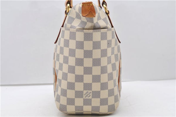 Authentic Louis Vuitton Damier Azur Totally PM Tote Bag White N41280 LV 2127D