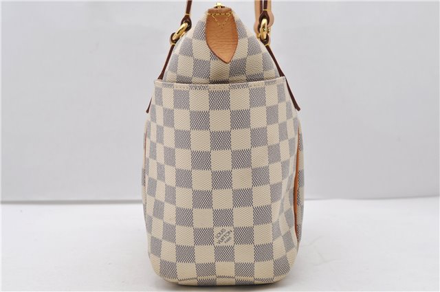 Authentic Louis Vuitton Damier Azur Totally PM Tote Bag White N41280 LV 2127D