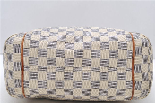 Authentic Louis Vuitton Damier Azur Totally PM Tote Bag White N41280 LV 2127D
