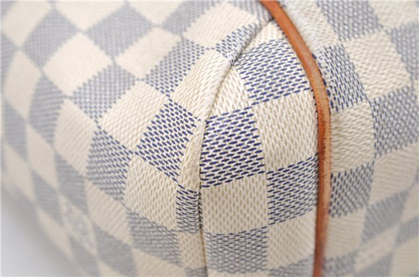 Authentic Louis Vuitton Damier Azur Totally PM Tote Bag White N41280 LV 2127D