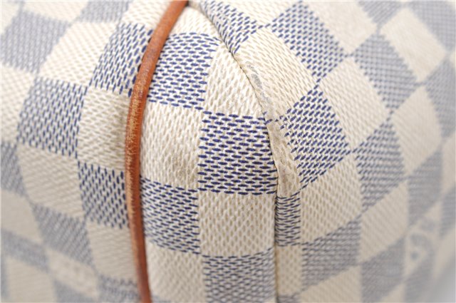 Authentic Louis Vuitton Damier Azur Totally PM Tote Bag White N41280 LV 2127D