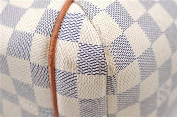 Authentic Louis Vuitton Damier Azur Totally PM Tote Bag White N41280 LV 2127D
