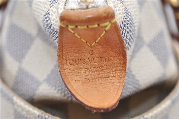 Authentic Louis Vuitton Damier Azur Totally PM Tote Bag White N41280 LV 2127D