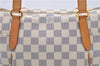 Authentic Louis Vuitton Damier Azur Totally PM Tote Bag White N41280 LV 2127D