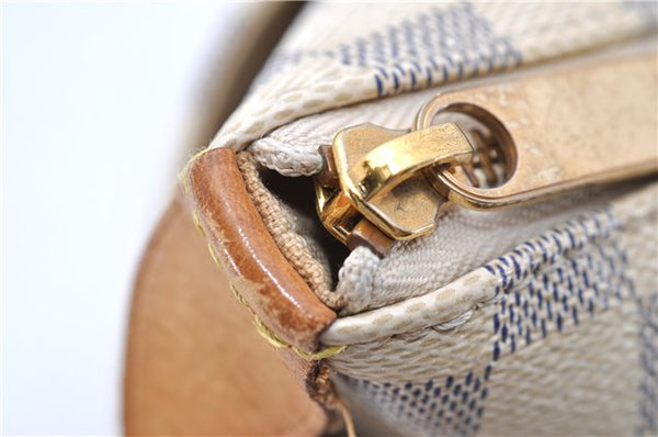 Authentic Louis Vuitton Damier Azur Totally PM Tote Bag White N41280 LV 2127D