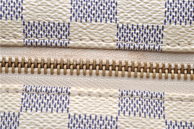 Authentic Louis Vuitton Damier Azur Totally PM Tote Bag White N41280 LV 2127D