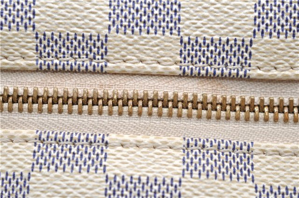 Authentic Louis Vuitton Damier Azur Totally PM Tote Bag White N41280 LV 2127D