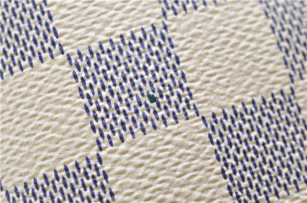 Authentic Louis Vuitton Damier Azur Totally PM Tote Bag White N41280 LV 2127D