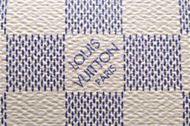 Authentic Louis Vuitton Damier Azur Totally PM Tote Bag White N41280 LV 2127D