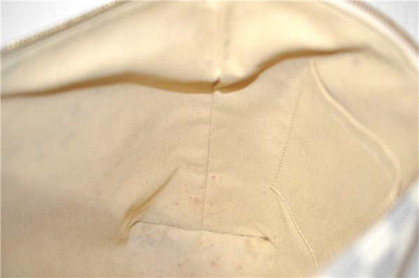 Authentic Louis Vuitton Damier Azur Totally PM Tote Bag White N41280 LV 2127D