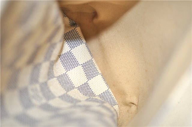 Authentic Louis Vuitton Damier Azur Totally PM Tote Bag White N41280 LV 2127D