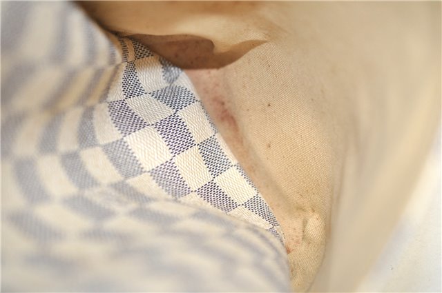 Authentic Louis Vuitton Damier Azur Totally PM Tote Bag White N41280 LV 2127D