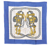 Authentic HERMES Carre 90 Scarf "BRIDES de GALA par" Silk Blue 2127G