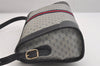 Authentic GUCCI Sherry Line Micro GG Shoulder Bag PVC Leather Navy Junk 2128I