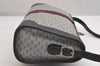 Authentic GUCCI Sherry Line Micro GG Shoulder Bag PVC Leather Navy Junk 2128I
