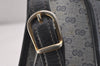 Authentic GUCCI Sherry Line Micro GG Shoulder Bag PVC Leather Navy Junk 2128I