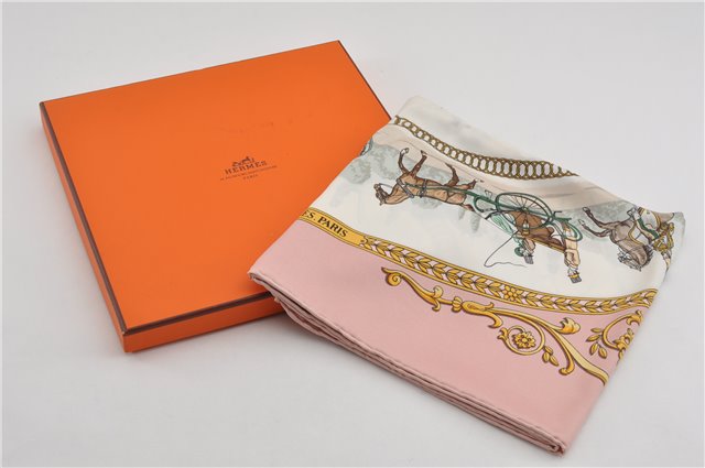 Auth HERMES Carre 90 Scarf 