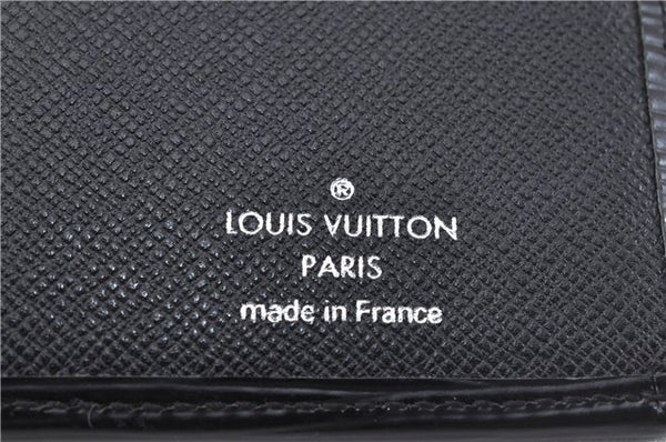 Authentic Louis Vuitton Epi Portefeuille Brazza Wallet Black M60622 LV 2130F