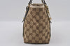 Authentic GUCCI Web Sherry Line Tote Bag GG Canvas Leather 139261 Brown 2130I