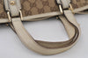 Authentic GUCCI Web Sherry Line Tote Bag GG Canvas Leather 139261 Brown 2130I