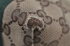 Authentic GUCCI Web Sherry Line Tote Bag GG Canvas Leather 139261 Brown 2130I