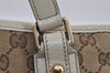 Authentic GUCCI Web Sherry Line Tote Bag GG Canvas Leather 139261 Brown 2130I