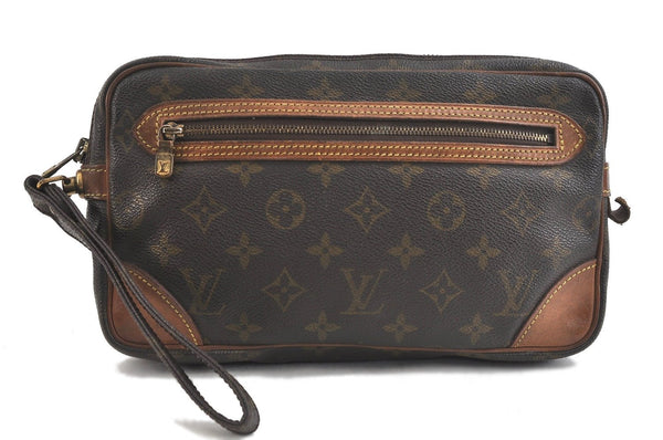 Auth Louis Vuitton Monogram Marly Dragonne GM Clutch Hand Bag M51825 LV 2131D