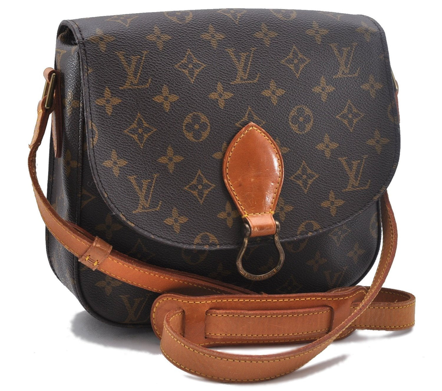 Auth Louis Vuitton Monogram Saint Cloud GM Shoulder Cross Bag M51242 LV 2134D