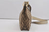 Authentic GUCCI Eclipse Shoulder Cross Bag GG Canvas Leather 120841 Brown 2135I