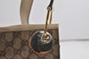 Authentic GUCCI Eclipse Shoulder Cross Bag GG Canvas Leather 120841 Brown 2135I